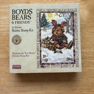 Boyds Bears Manheim the Eco-Moose Holiday Stamp Kit Homemade Cards & Tags